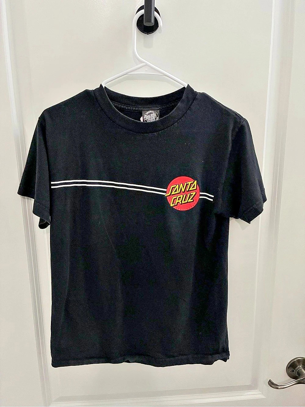 Santa Cruz Graphic Logo Black Short Sleeve T-Shirt